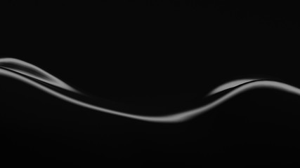 Beautiful black background with girl. 3d illustration, 3d rendering.