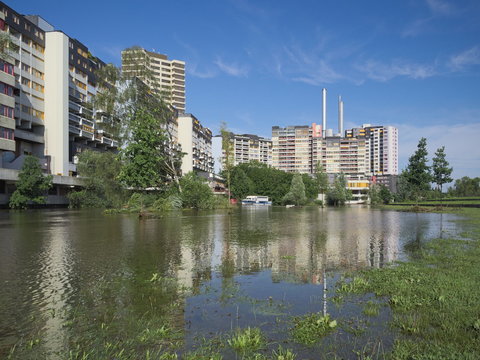 Hannover - Leinehochwasser im Stadtgebiet, Deutschland