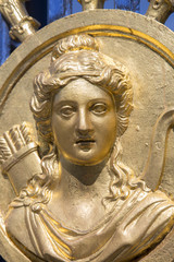 Gold Bust on Djurgarden Island Gate, Stockholm