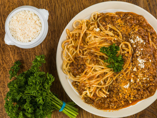 Italian Style Spaghetti Bolognese Food