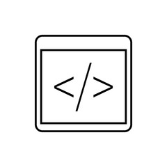 Vector Single Icon - Programming Source Code