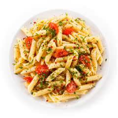 Pasta with cheese and vegetables