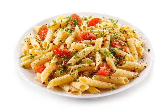 Pasta with cheese and vegetables