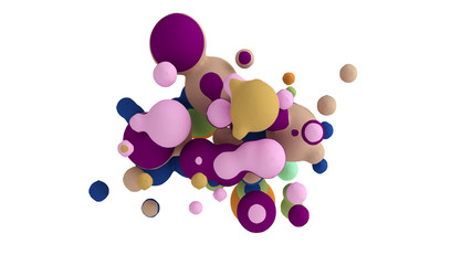 Abstract shape background. 3d illustration, 3d rendering.