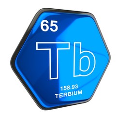 Terbium Element blue