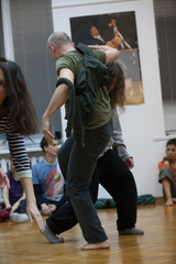 dancers improvise on jam dancers contact