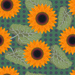 seamless pattern Graphic sunflower