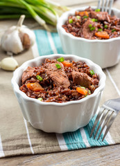 red rice pilaf with chicken