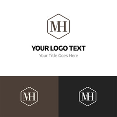 Obraz premium MH logo template. Logo branding for your new corporate company. File can be use vector eps and image jpg formats