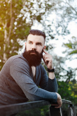 portrait of imagined hipster man