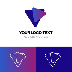 Music play logo template. Logo branding for your new corporate company. File can be use vector eps and image jpg formats