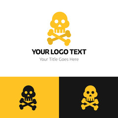Danger skull logo template. Logo branding for your new corporate company. File can be use vector eps and image jpg formats