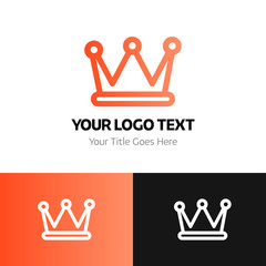 Crown logo template. Logo branding for your new corporate company. File can be use vector eps and image jpg formats