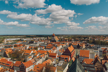 Fototapeta na wymiar Blick vom Dom der Hansestadt Greifswald