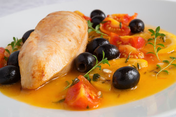 olive and lemon chicken roast