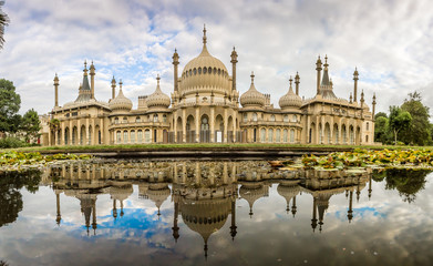 Panorama of Brighton pavilion, England
