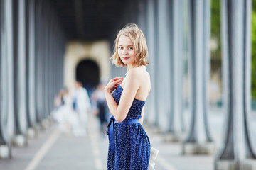 Young woman in Paris outdoors