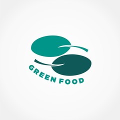 abstract green food restaurant logo