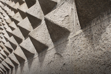 Stone Pyramid Pattern on Casa de los Picos Fachade in Segovia, Spain