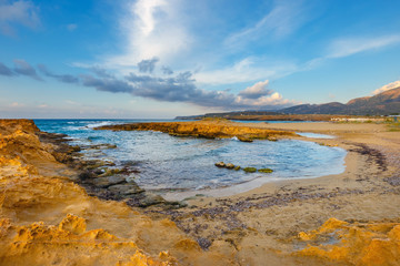 Beautiful mountain landscape of Crete near Malia, Greece
