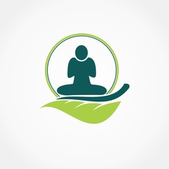 abstract yoga logo