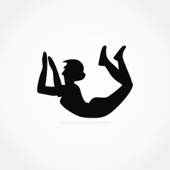 human silhouette gymnastics logo