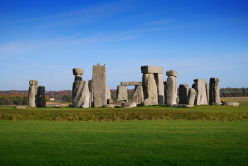 Fototapeta na wymiar Stonehenge - one of the wonders of the world and the best-known prehistoric monument in Europe