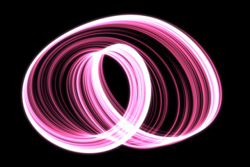 Light glow abstract effect black background. 3d illustration, 3d rendering.