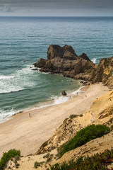 Paredes Vitoria beach in Alcobaca, Portugal.