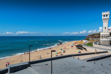 Naklejka na ściany i meble Santa Helena beach in Santa Cruz, Portugal.