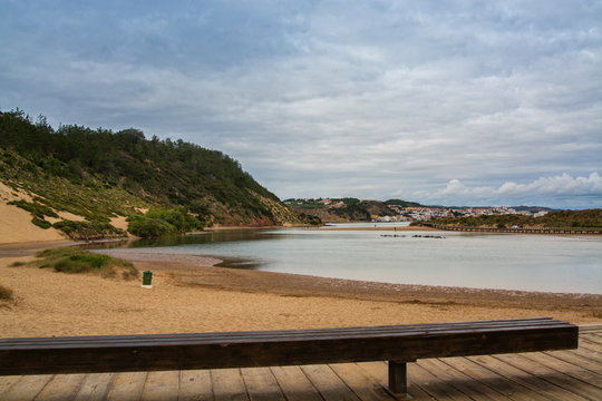 Salir do Porto beach in Sao Martinho do Porto, Portugal.