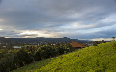 Fototapeta na wymiar Landscape view from south of Sydney.