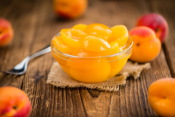 Portion of pickled Apricots