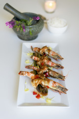 King prawn with Tamarind sauce from Thai cuisine
