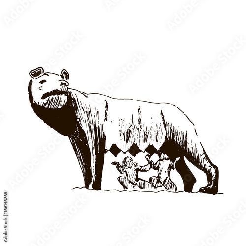 Download "Capitoline Wolf. Rome city symbol. she-wolf t Beautiful ...
