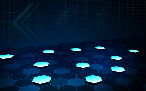 hexagon pattern hi tech innovation concept background © pixtumz88