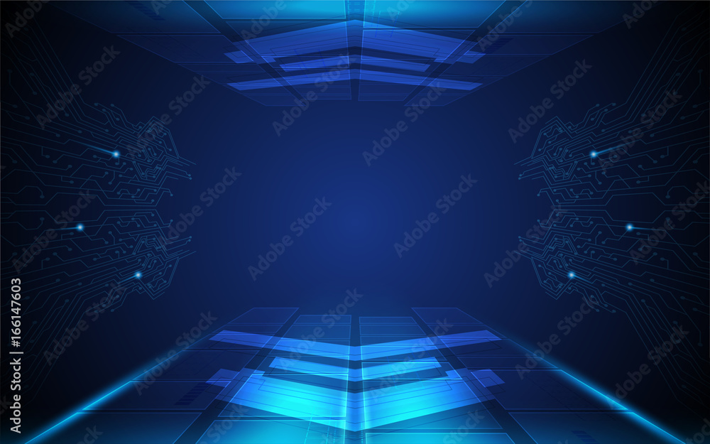 Poster hi tech speed connection futuristic concept background