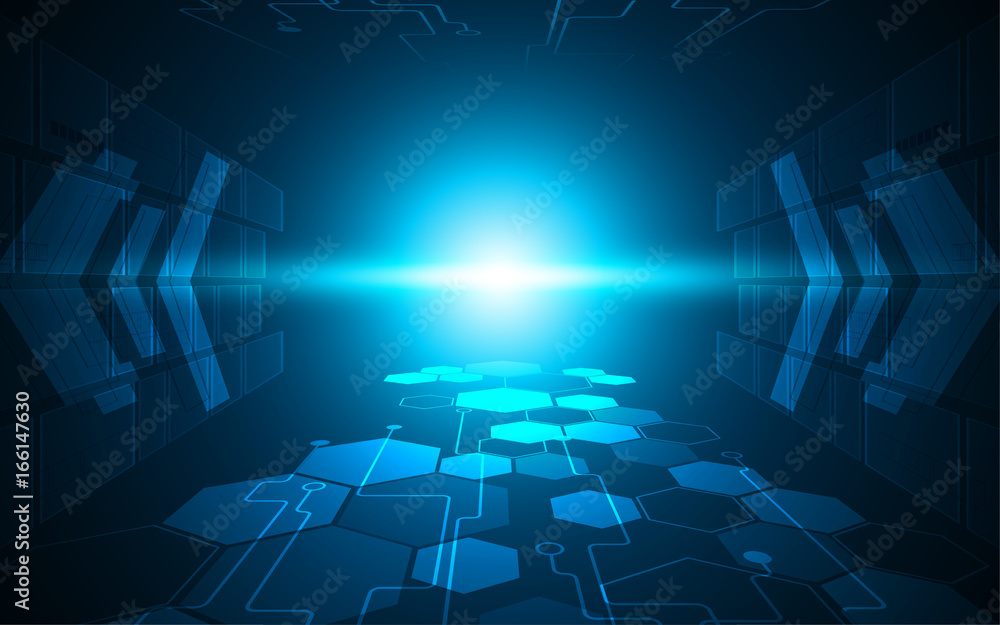 Poster speed tunnel connection networking concept design background