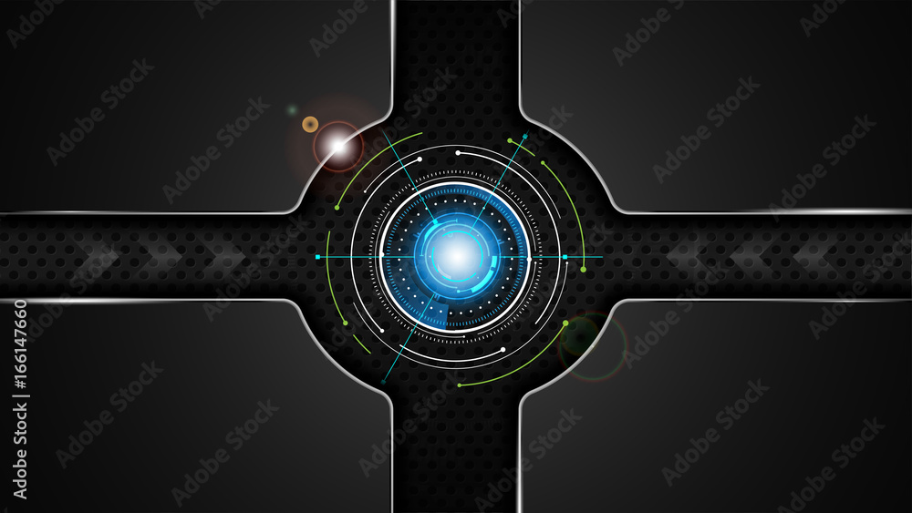 Aufkleber futuristic hud ui virtual system tech innovation concept background