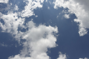 Beautiful blue sky with clouds.