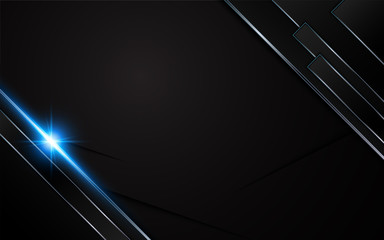 abstract black carbon metal frame concept template background