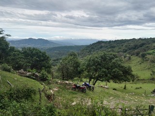 clouds mountain sky view panorama landscape