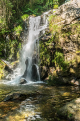 Fototapeta premium Beautiful waterfall in Cabreia, Sever do Vouga, Aveiro, Portugal.