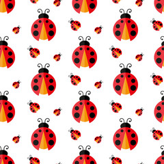 Ladybug. Vector pattern