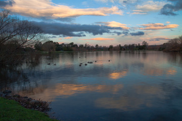 Obraz na płótnie Canvas The Lake at sunset
