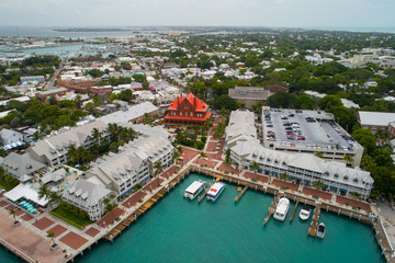 Aerial image of Key west Mallory Square and resorts