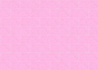 3d rendering. light pink brick block wall background