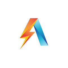 color letter A light logo 