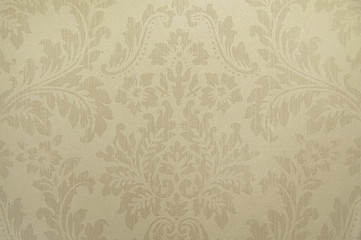 Old beige wallpaper background texture