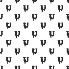 Naklejka premium U letter isolated on white background